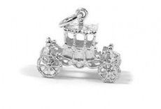 Large Sterling Silver Carriage Charm