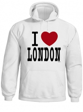 White I Love London Hoodie