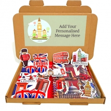 Union Jack Note Book & Chocolate Letterbox Gift