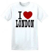 Classic Fit White I Love London T Shirt