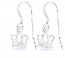 Sterling Silver Crown Earrings