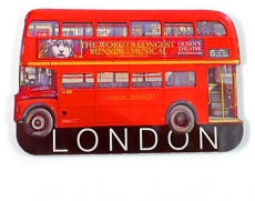 Acrylic London Bus Magnet