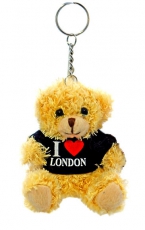 Teddy Bear Keyring with I Love London T-Shirt