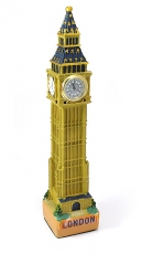 Painted Big Ben Model With Real Clock