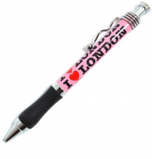 Pink I Love London Pen