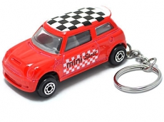 Die Cast Metal Red Racing Mini Cooper Keyring