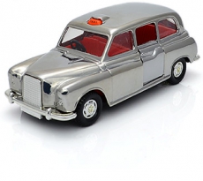Silver Die Cast Metal Taxi Model