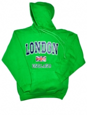 Green England Union Jack Hooded Sweatshirt