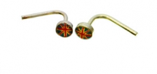 Sterling Silver Union Jack Nose Pin