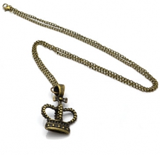 Burnished Gold Crown Necklace