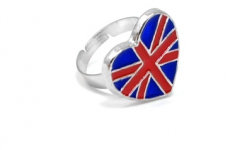 Union Jack Heart Ring
