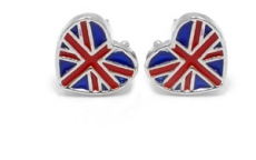 Union Jack Heart Earrings