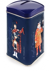 Royal Guards Tin Money Box with 25 English Teabags