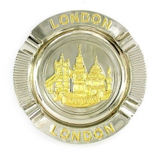 London Collage Metal Ash Tray
