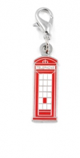 Silver Plated Telephone Box Charm