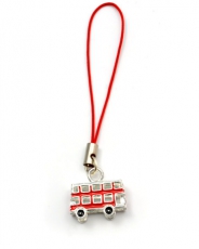 Red Bus Phone Charm
