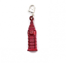 Pink Metal Big Ben Charm