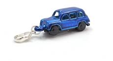 Blue Metal Taxi Charm Souvenir