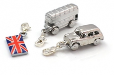 Set of Three Silver Metal Charms