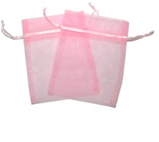 Pink Organza Gift Bag 9 x 7cm