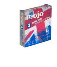 Mojo Union Jack Condoms Extra Safe 3 Pack