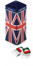 Union Jack Tea Caddy Moneybox with 20 English Teabags