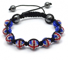 Union Jack Shamballa Bracelet