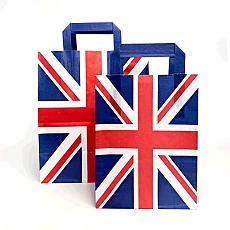Union Jack Gift Bag with Flat Handles