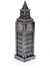 Large Antique Silver Big Ben Money Box