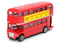 Diecast Metal Red Double Decker Bus Model