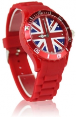 Unisex Red Union Jack Watch
