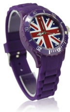 Unisex Purple Union Jack Watch