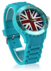 Unisex Teal Union Jack Watch