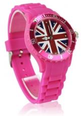 Unisex Fuchsia Union Jack Watch