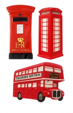 Gift Set of 3 London Souvenir Fridge Magnets