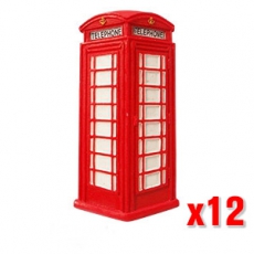 12x Telephone Box Keyrings Bulk Special Offer