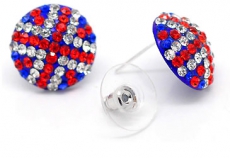 Union Jack Rhinestone Earrings