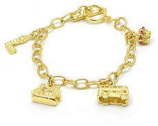 Gold Plated Charm Bracelet