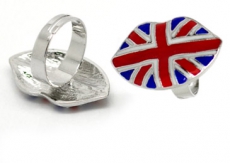 Enamel Union Jack Lips Ring