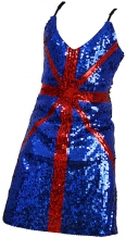 Sequin Union Jack Mini Dress