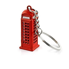 Diecast Metal Telephone Box Keyring