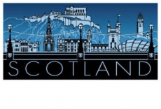 Blue Scotland Skyline Notepad