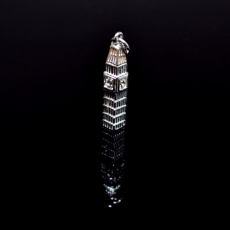 Sterling Silver Big Ben Diamante Charm