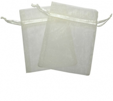 Ivory Organza Gift Bag 9 x 7cm