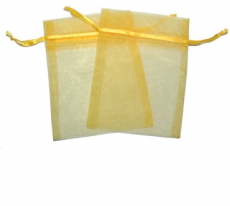 Yellow Organza Gift Bag 9 x 7cm