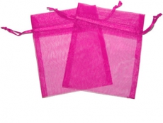 Hot Pink Organza Gift Bag 9 x 7cm