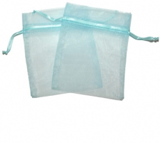 Turquoise Blue Organza Gift Bag 9 x 7cm