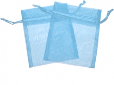 Baby Blue Organza Gift Bag 9 x 7cm