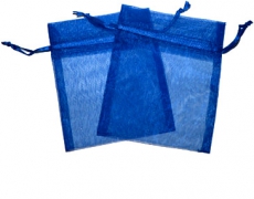 Navy Blue Organza Gift Bag 9 x 7cm