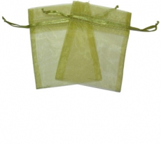 Moss Green Organza Gift Bag 9 x 7cm